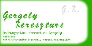 gergely kereszturi business card